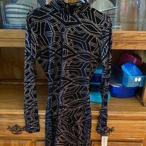 BLACK AND GOLD DRESS